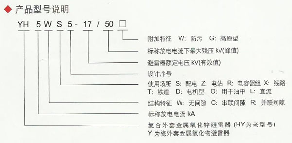 電站型避雷器HY5WZ-(5-216)/(13.5-562)